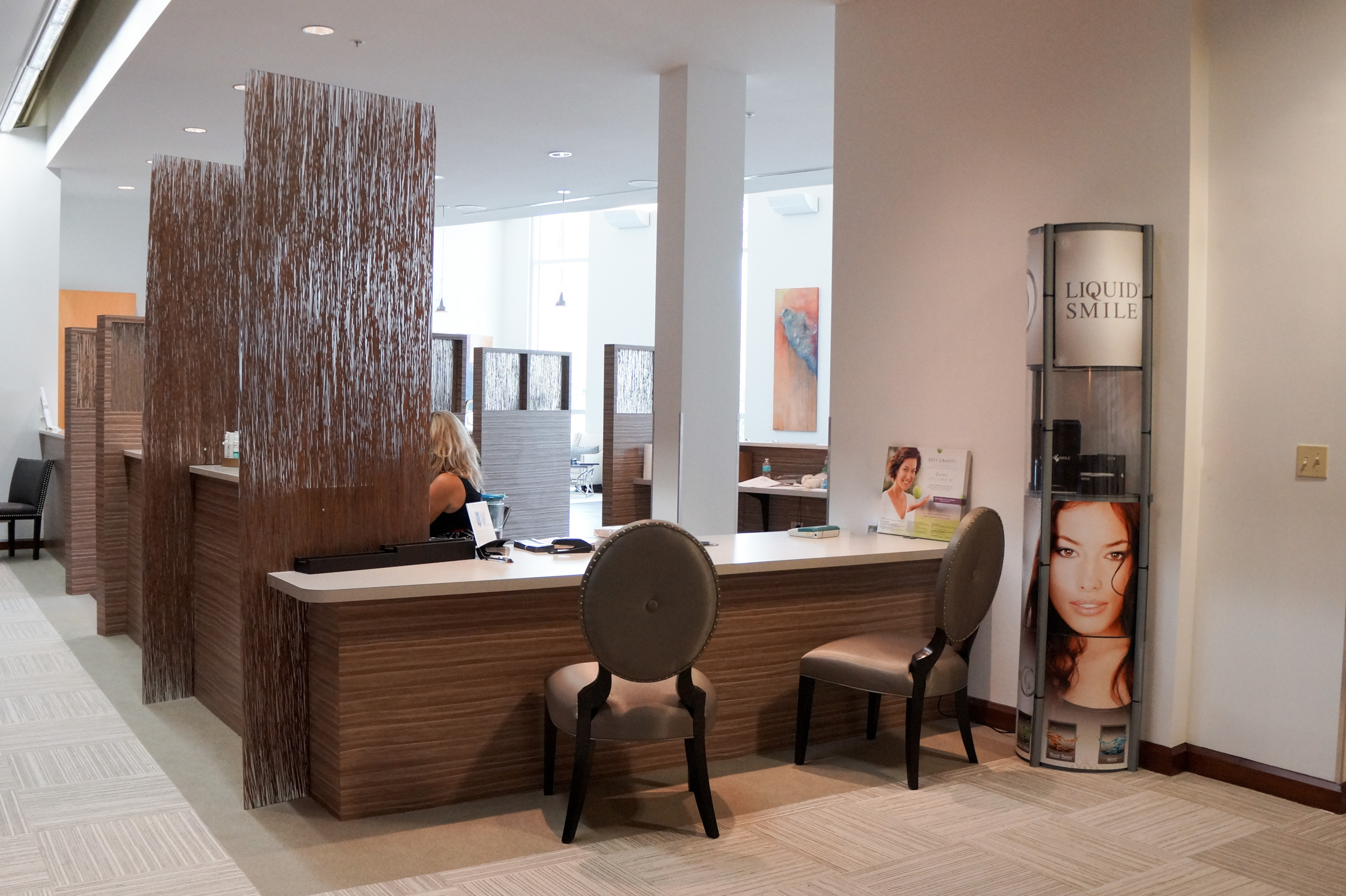Medical spa reception area Naples, Florida